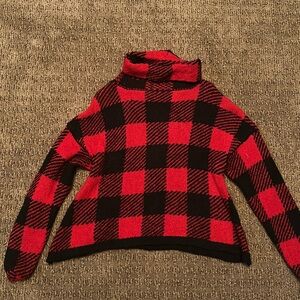 NEVER WORN- New Boundaries Black and Red Turtleneck Sweater Size XS